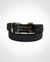 Premium Black Leather Ratchet Belt