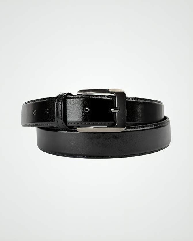 Classic Black Formal Leather Belt