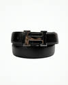 Black Belt with Silver H-Buckle
