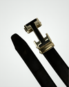 Premium Black Leather Ratchet Belt