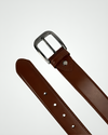 Rich Brown Everyday Leather Belt with Classic Buckle