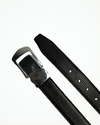Comfort-Fit Stretchy Black Belt with Ribbed Design