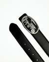 Classic Black Belt with Iconic Carriage Buckle