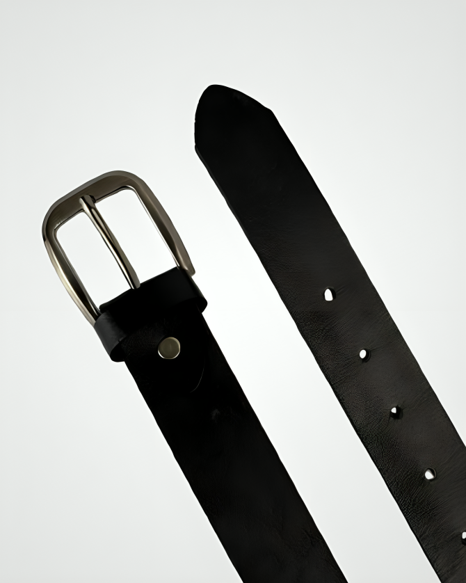 Essential Black Leather Belt for Daily Wear