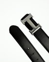 Black Belt with Silver H-Buckle