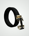 Premium Black Leather Ratchet Belt