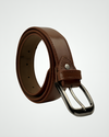 Rich Brown Everyday Leather Belt with Classic Buckle