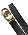 Black Auto-Lock Belt with Gold GG Buckle