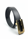 Black Dress Belt with Classic Pin Buckle