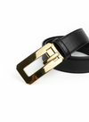 Black Dress Belt with Classic Pin Buckle