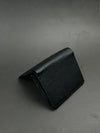 Black Grain Leather Wallet with ID Window