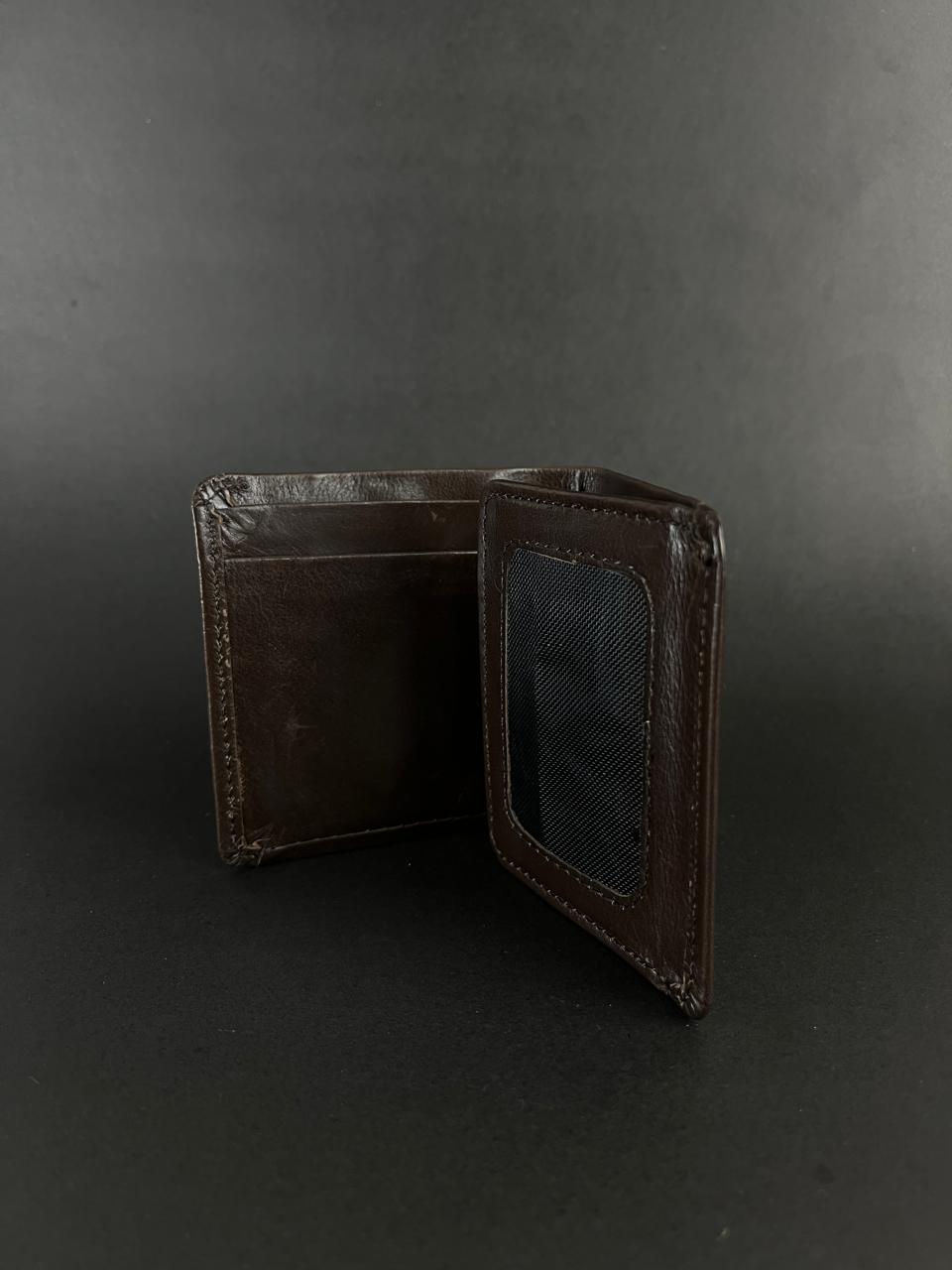 Deep Brown Leather Bifold: Slim Wallet