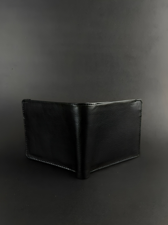 Black Leather Wallet: 18 Pockets for Max Capacity