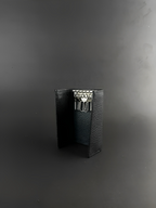 Black Pebbled Leather Key Case Organizer