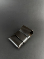 Hand Made Dark Brown Leather Card Pouch