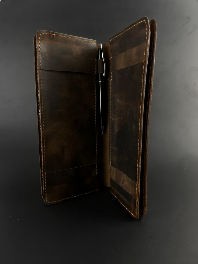 Vintage Leather Checkbook Holder