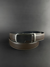 Executive Stitch Brown Leather Belt