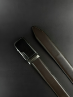Executive Stitch Brown Leather Belt