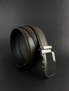 Executive Stitch Brown Leather Belt