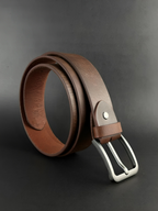 Vintage Brown Distressed Leather Belt