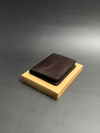 Dark Brown Patina Leather Bifold: Sleek Card Wallet