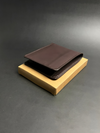Glossy Mahogany Leather Wallet with Secure Coin Pocket