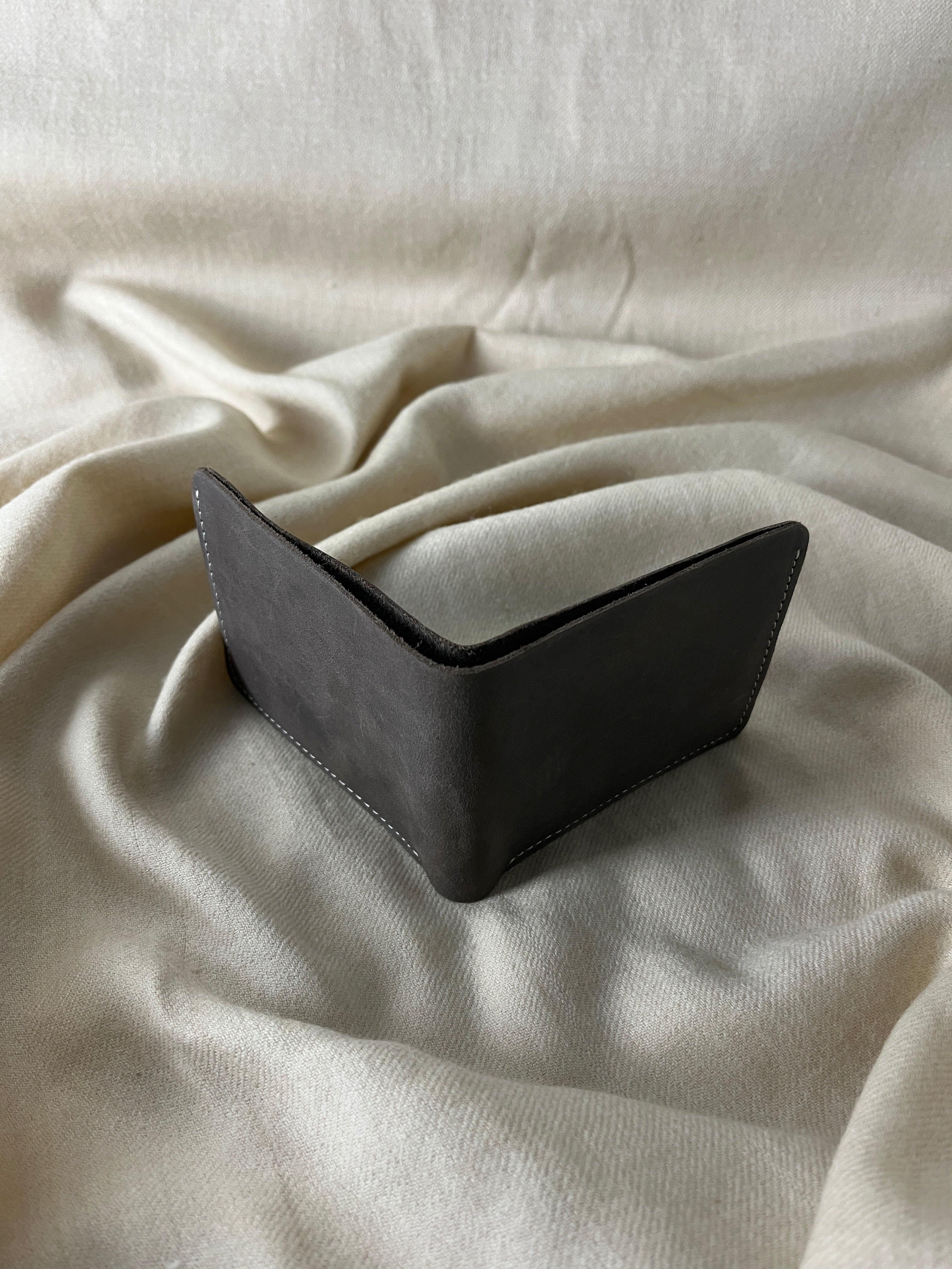 Vintage Distressed Brown Leather Slim Wallet