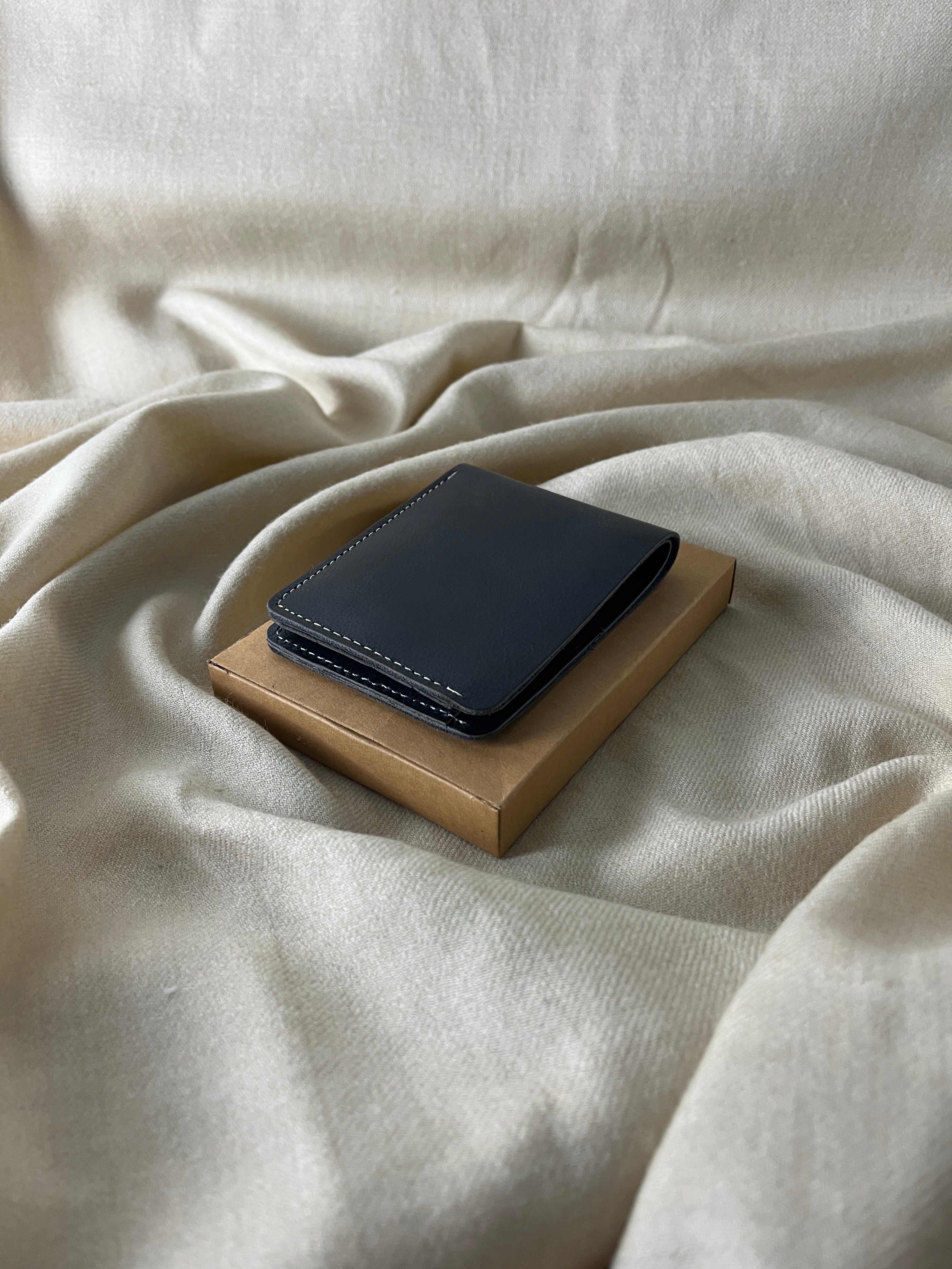 Vintage Distressed Brown Leather Slim Wallet