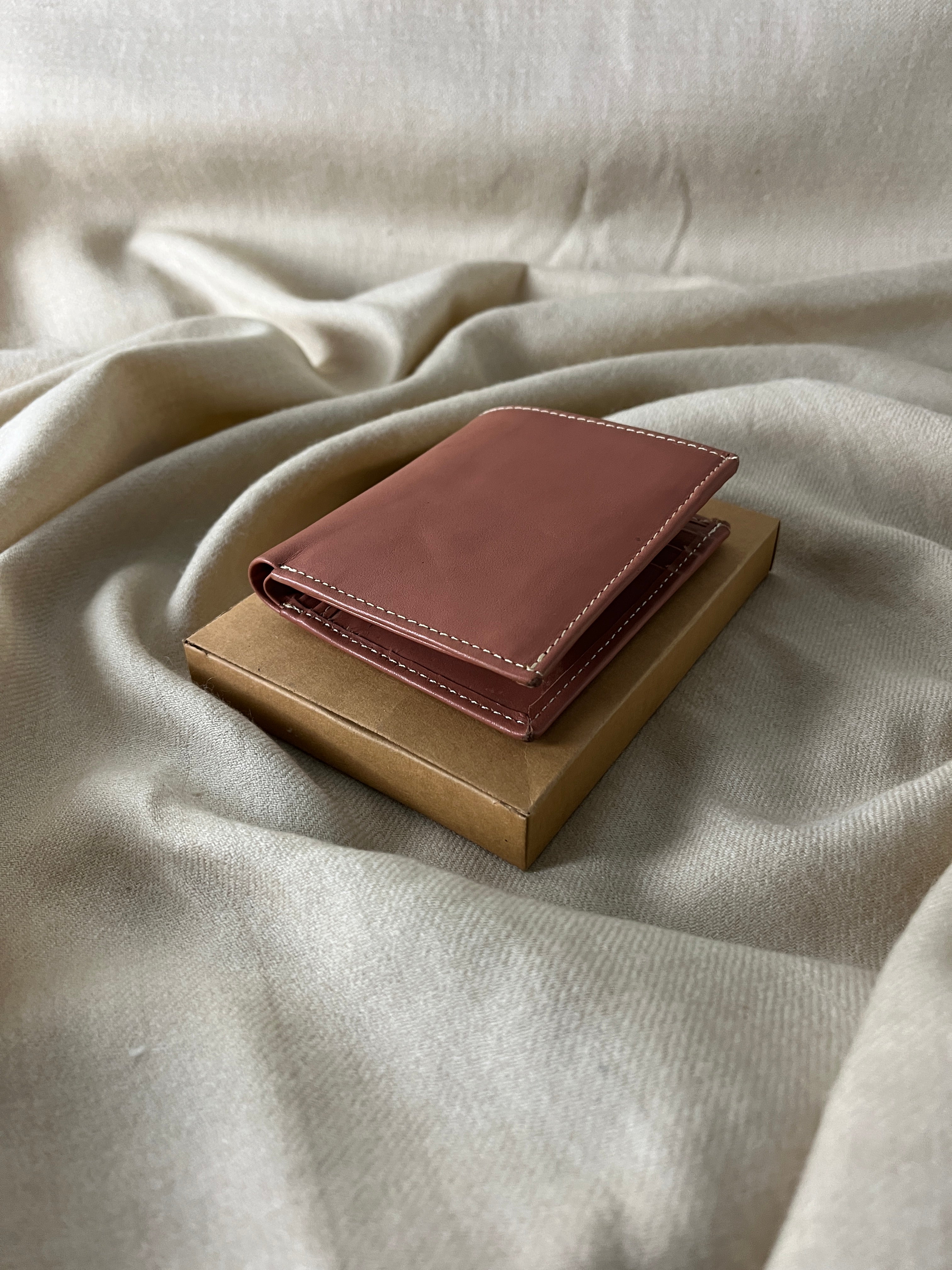 Vibrant Blue Leather Card and ID Wallet