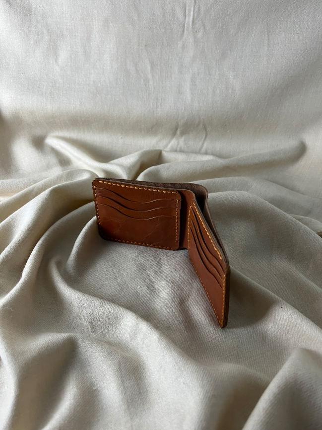 Hand-Stitched Leather Bifold Wallet
