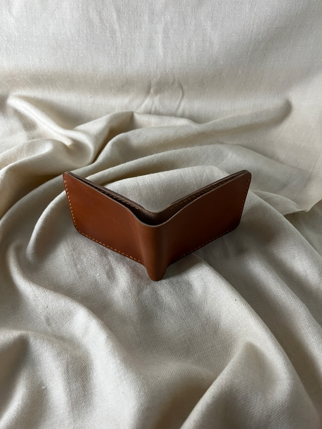 Hand-Stitched Leather Bifold Wallet