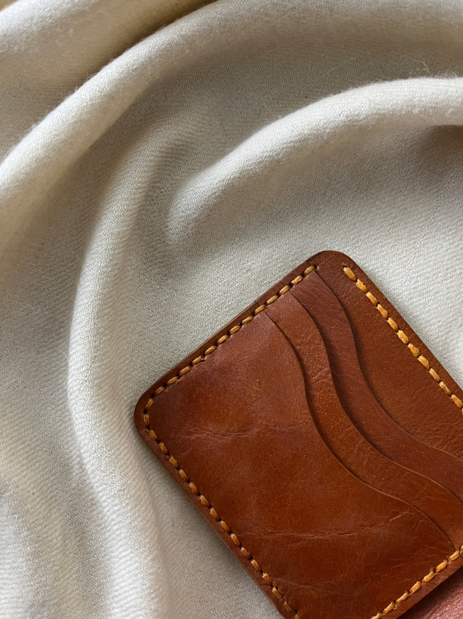 Hand-Stitched Leather Bifold Wallet