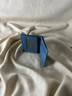 Vibrant Blue Leather Card and ID Wallet