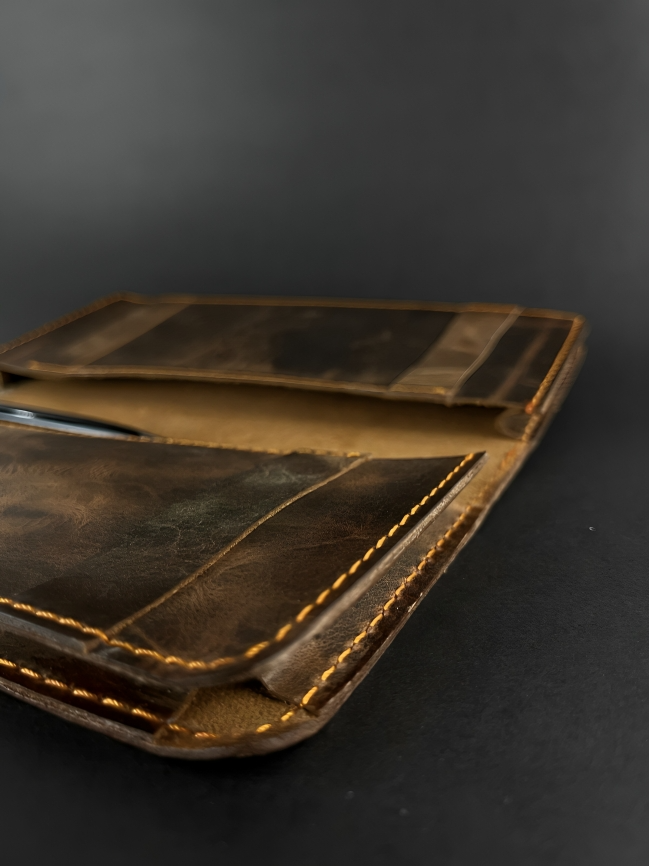 Vintage Leather Checkbook Holder