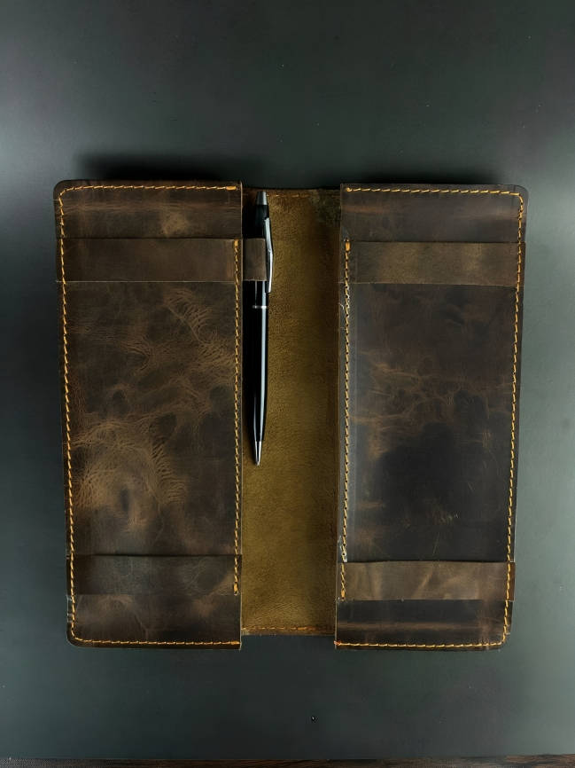 Vintage Leather Checkbook Holder