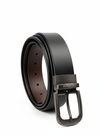 Men's 2-in-1 Reversible Leather Belt: Black and Brown
