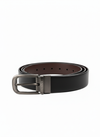 Men's 2-in-1 Reversible Leather Belt: Black and Brown